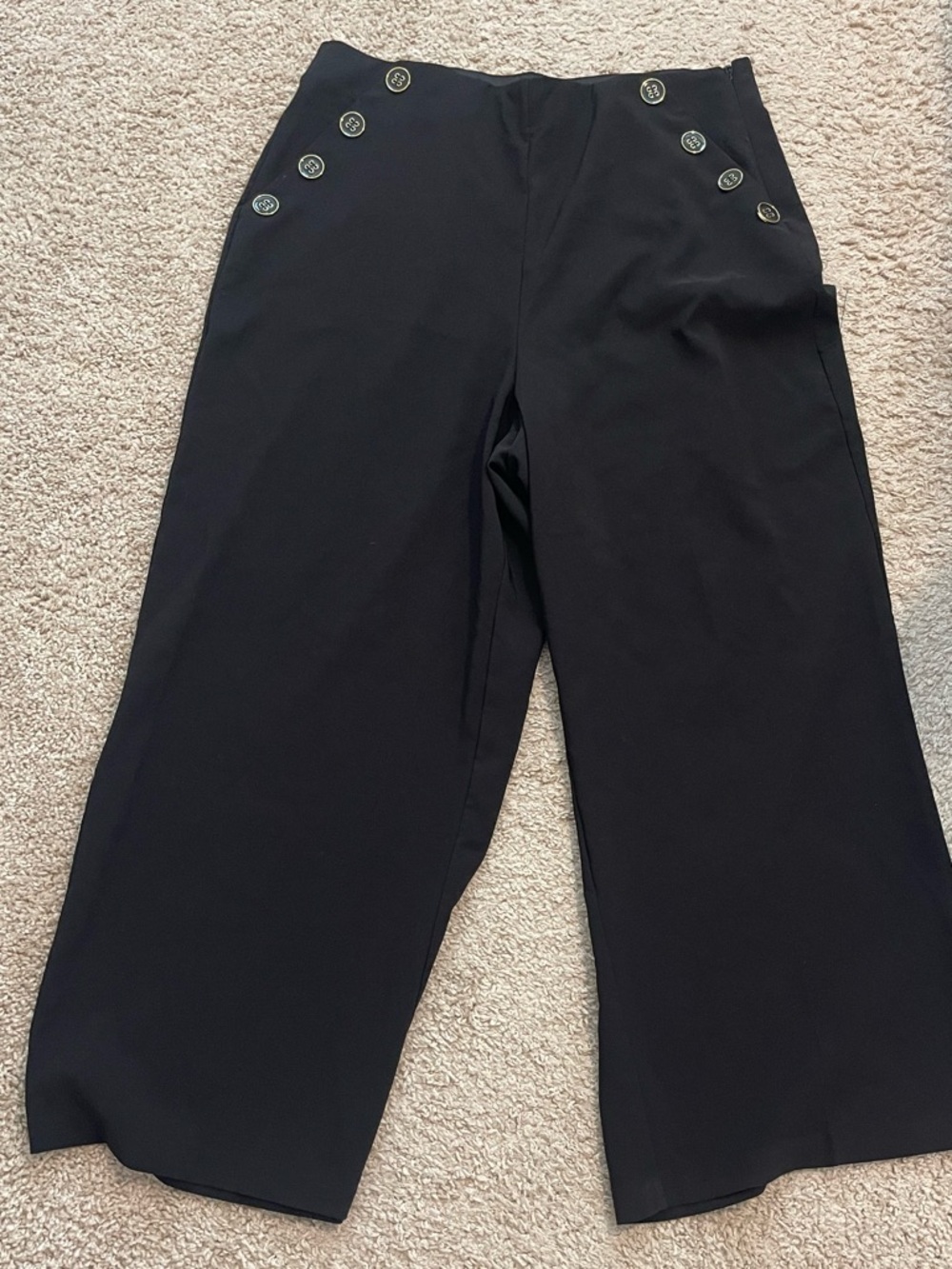 Torrid High Waist Nautical Black Wide leg Pants